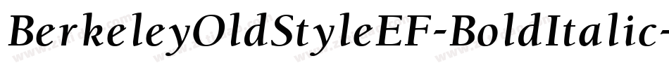 BerkeleyOldStyleEF-BoldItalic字体转换