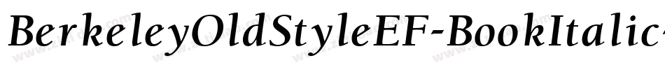 BerkeleyOldStyleEF-BookItalic字体转换