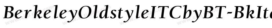BerkeleyOldstyleITCbyBT-BkItal字体转换