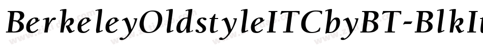 BerkeleyOldstyleITCbyBT-BlkItal字体转换