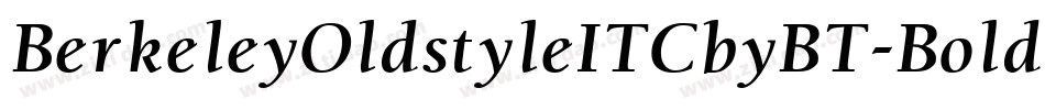 BerkeleyOldstyleITCbyBT-Bold字体转换