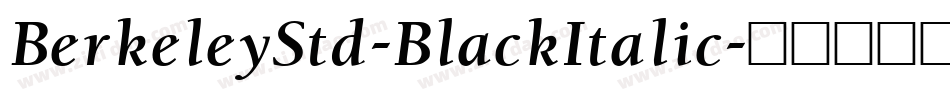 BerkeleyStd-BlackItalic字体转换