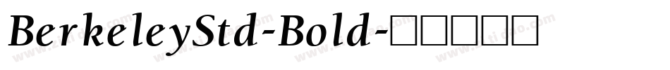 BerkeleyStd-Bold字体转换