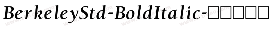 BerkeleyStd-BoldItalic字体转换