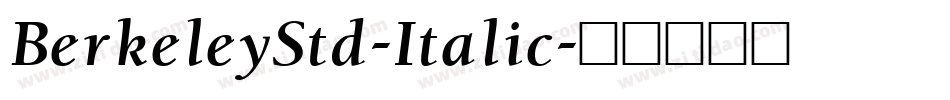 BerkeleyStd-Italic字体转换