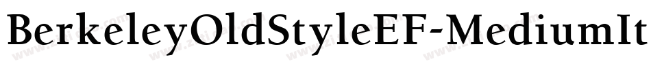BerkeleyOldStyleEF-MediumIta字体转换