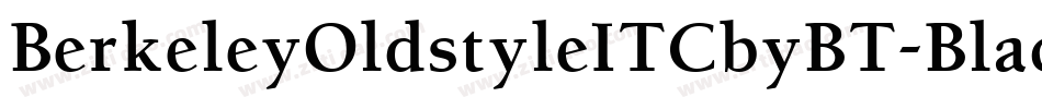 BerkeleyOldstyleITCbyBT-Black字体转换