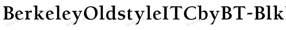 BerkeleyOldstyleITCbyBT-BlkItal字体转换