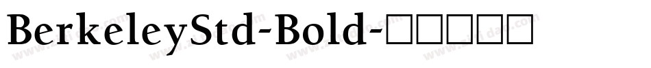 BerkeleyStd-Bold字体转换