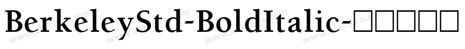BerkeleyStd-BoldItalic字体转换