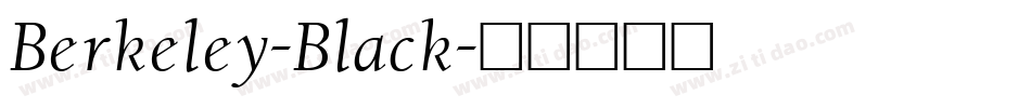 Berkeley-Black字体转换