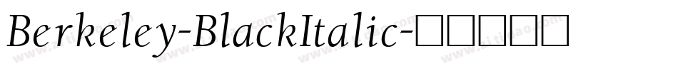 Berkeley-BlackItalic字体转换