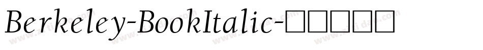 Berkeley-BookItalic字体转换