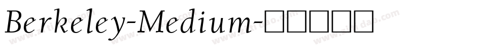 Berkeley-Medium字体转换