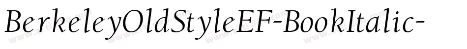 BerkeleyOldStyleEF-BookItalic字体转换