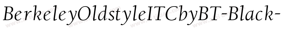 BerkeleyOldstyleITCbyBT-Black字体转换