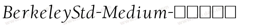 BerkeleyStd-Medium字体转换