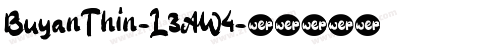 BuyanThin-L3AW4字体转换