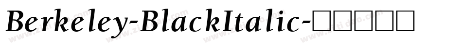 Berkeley-BlackItalic字体转换