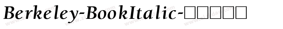 Berkeley-BookItalic字体转换