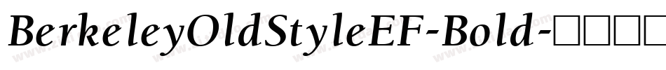 BerkeleyOldStyleEF-Bold字体转换