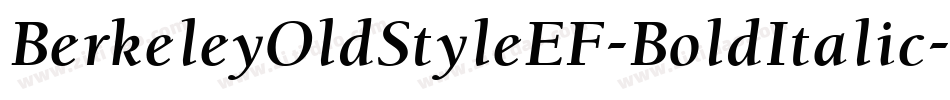 BerkeleyOldStyleEF-BoldItalic字体转换