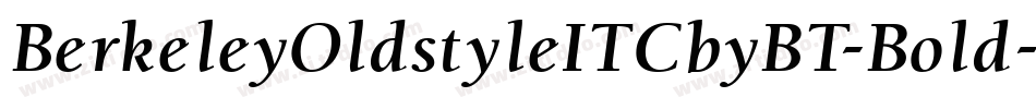 BerkeleyOldstyleITCbyBT-Bold字体转换