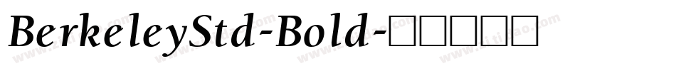 BerkeleyStd-Bold字体转换