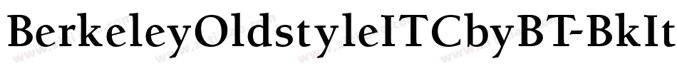 BerkeleyOldstyleITCbyBT-BkItal字体转换
