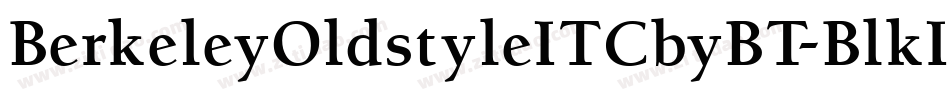 BerkeleyOldstyleITCbyBT-BlkItal字体转换