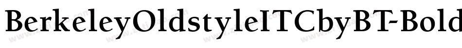 BerkeleyOldstyleITCbyBT-Bold字体转换