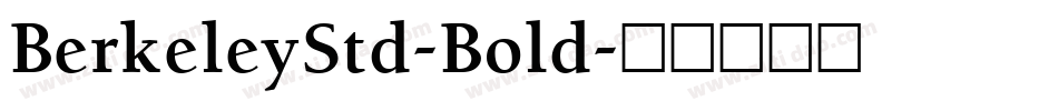 BerkeleyStd-Bold字体转换