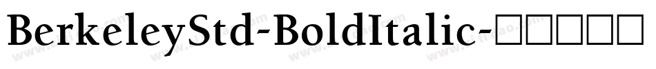 BerkeleyStd-BoldItalic字体转换