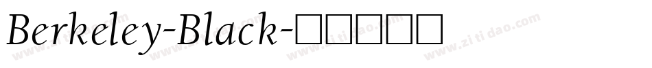 Berkeley-Black字体转换