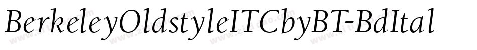 BerkeleyOldstyleITCbyBT-BdItal字体转换