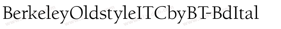 BerkeleyOldstyleITCbyBT-BdItal字体转换