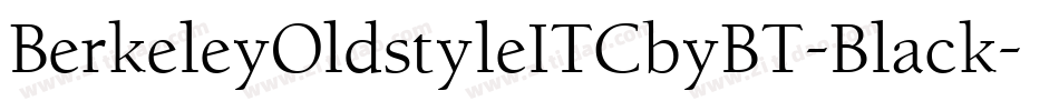 BerkeleyOldstyleITCbyBT-Black字体转换