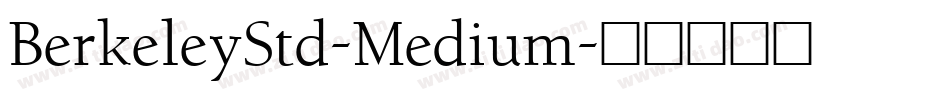 BerkeleyStd-Medium字体转换