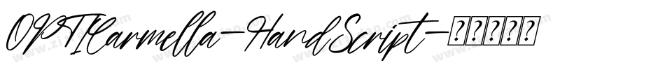 OPTICarmella-HandScript字体转换