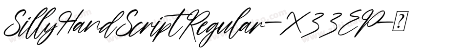 SillyHandScriptRegular-X33EP字体转换