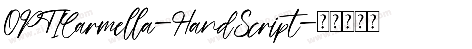 OPTICarmella-HandScript字体转换