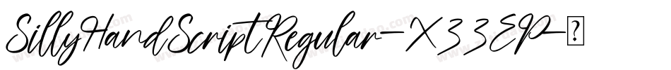 SillyHandScriptRegular-X33EP字体转换