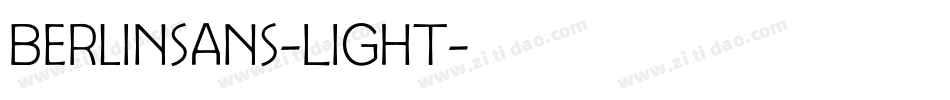 Berlinsans-Light字体转换
