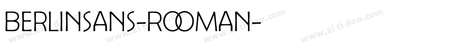Berlinsans-Roman字体转换