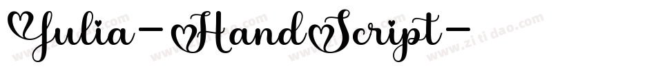 Julia-HandScript字体转换