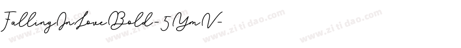 FallingInLoveBold-5YmV字体转换