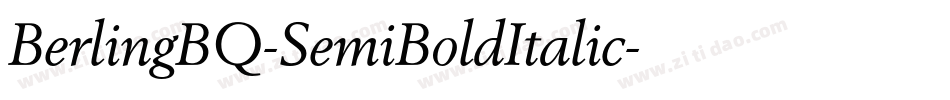 BerlingBQ-SemiBoldItalic字体转换