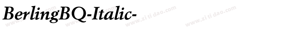 BerlingBQ-Italic字体转换