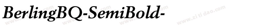 BerlingBQ-SemiBold字体转换