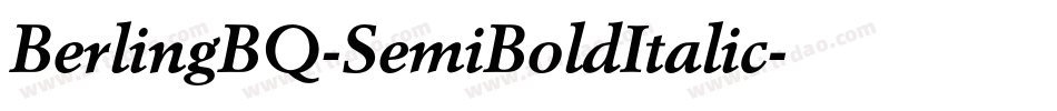 BerlingBQ-SemiBoldItalic字体转换